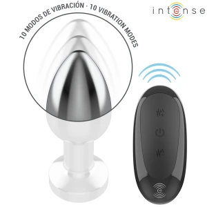 INTENSE - PLUG ANALE 10 VIBRAZIONI METALLO CON TELECOMANDO M